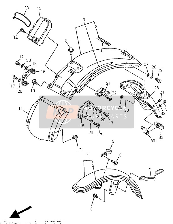 970170601400, Bolt(8CP), Yamaha, 2