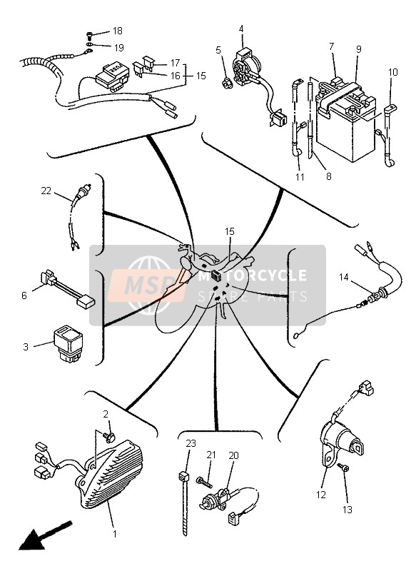 2GV821160000, Wire, Minus Lead, Yamaha, 2