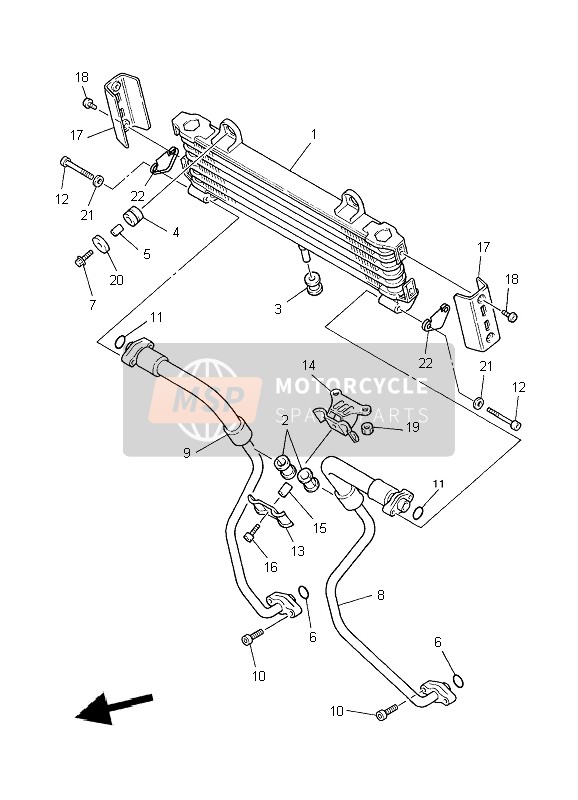 Yamaha XJR1300 2007 ÖLKÜHLER für ein 2007 Yamaha XJR1300