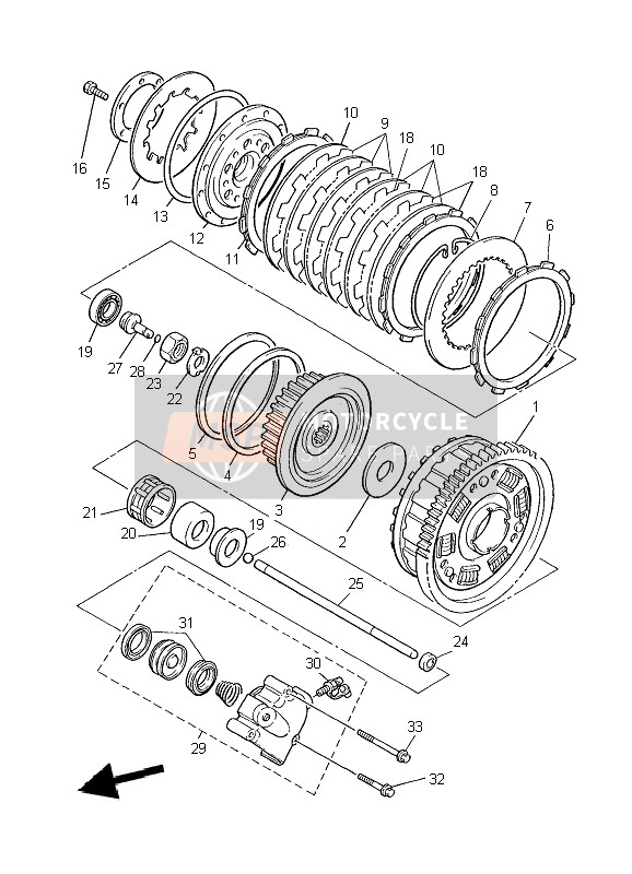 Yamaha XJR1300 2007 Clutch for a 2007 Yamaha XJR1300