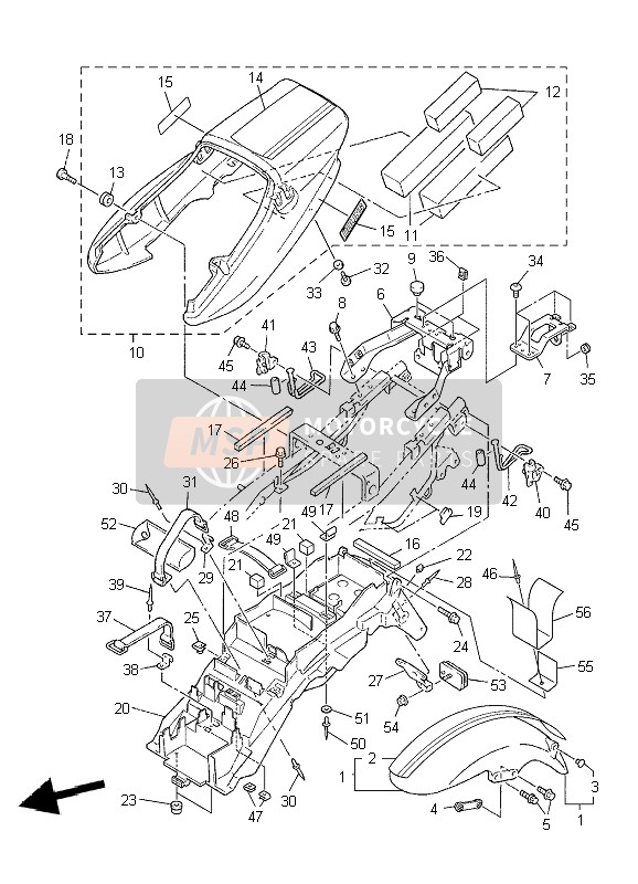 Yamaha XJR1300 2007 KOTFLÜGEL für ein 2007 Yamaha XJR1300