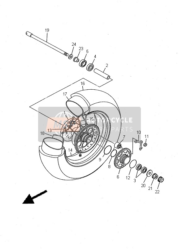 Roue arrière