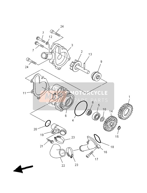 Yamaha XT660X 2007 Water Pump for a 2007 Yamaha XT660X