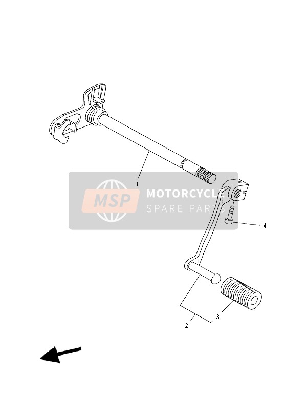 Yamaha XT660X 2007 Shift Shaft for a 2007 Yamaha XT660X