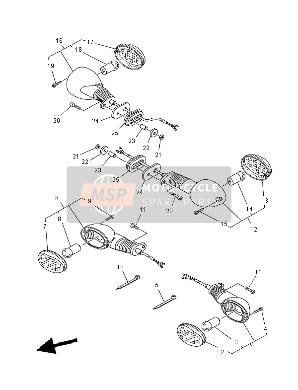 Yamaha XT660X 2007 Luce lampeggiante per un 2007 Yamaha XT660X