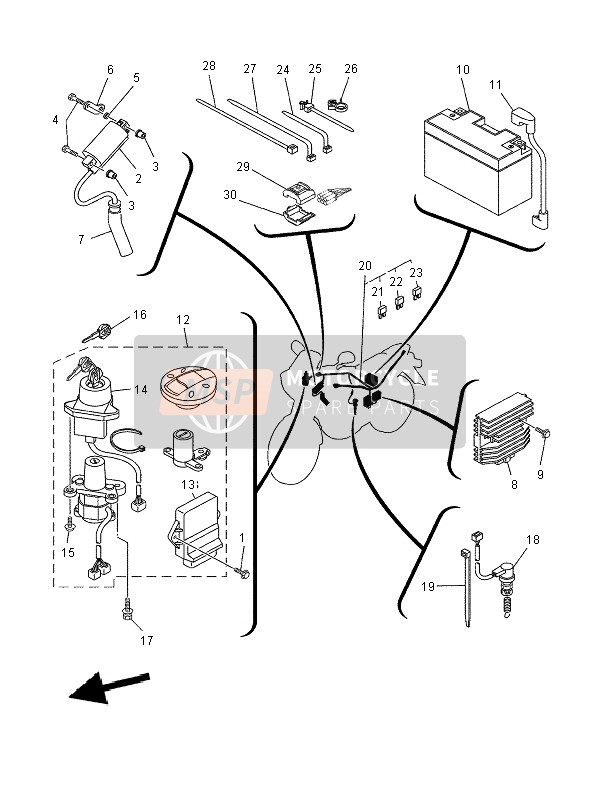 Yamaha XT660X 2007 Electrical 1 for a 2007 Yamaha XT660X