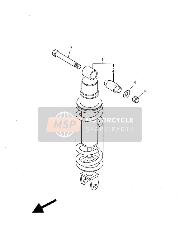 Yamaha FZS600SP 2000 Suspension arrière pour un 2000 Yamaha FZS600SP