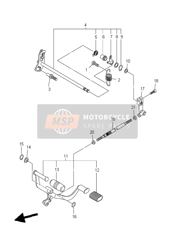 22N181130000, Cover, Schakel Pedaal, Yamaha, 2