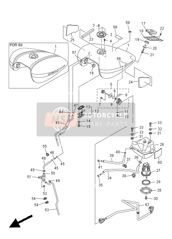 3D8857530000, Dichtung, Geber, Yamaha, 1