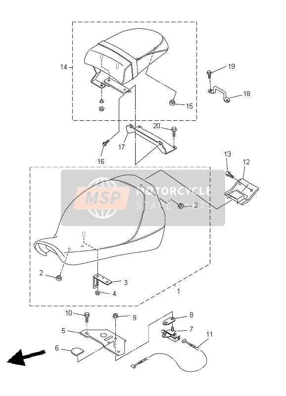 1D72475H0000, Support,  Levier De S, Yamaha, 3