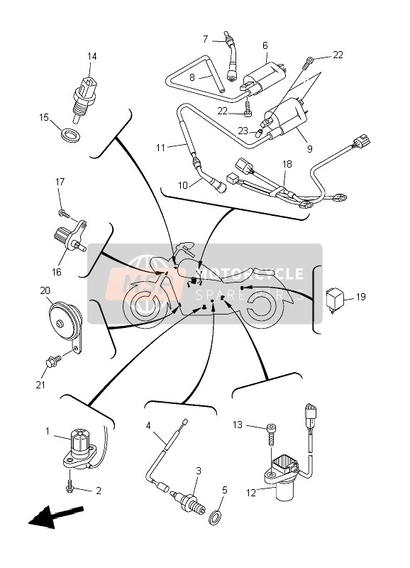 3D8823101100, Ignition Coil Assy, Yamaha, 2