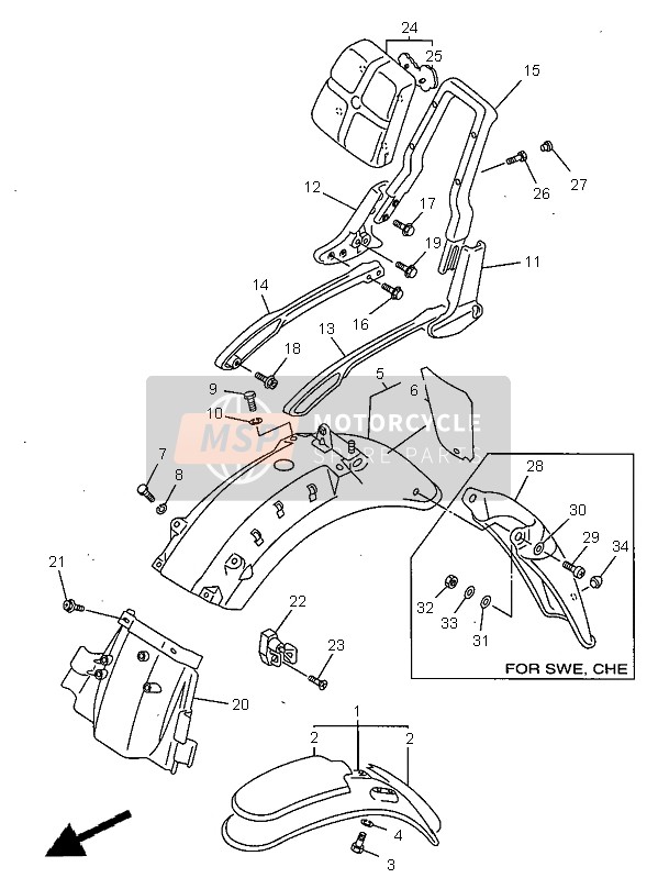 929070810000, Scheibe, Yamaha, 1