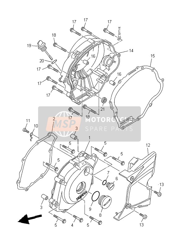 3D9E54180200, Cover, Ketting CASE1, Yamaha, 0