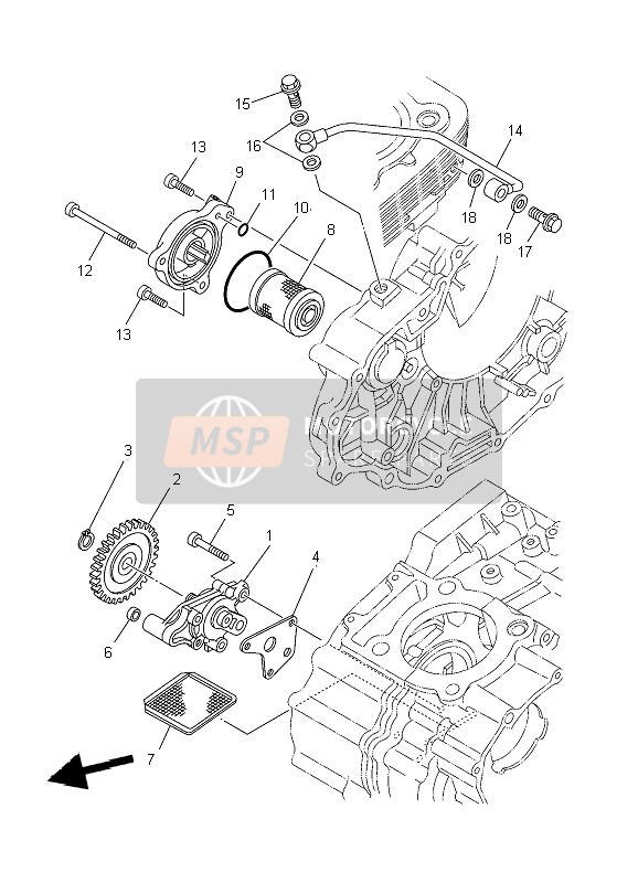 Yamaha YBR250 2007 Oil Pump for a 2007 Yamaha YBR250