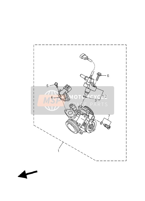 5D1E375A0200, Throttle Body Assy, Yamaha, 0