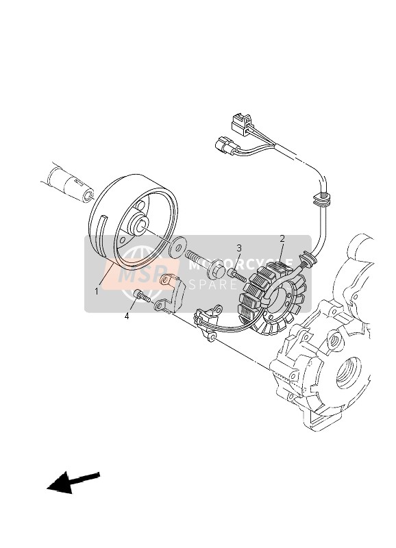 Yamaha YBR250 2007 Generador para un 2007 Yamaha YBR250