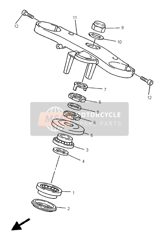 Yamaha YZF1000R THUNDERACE 1997 Steering for a 1997 Yamaha YZF1000R THUNDERACE