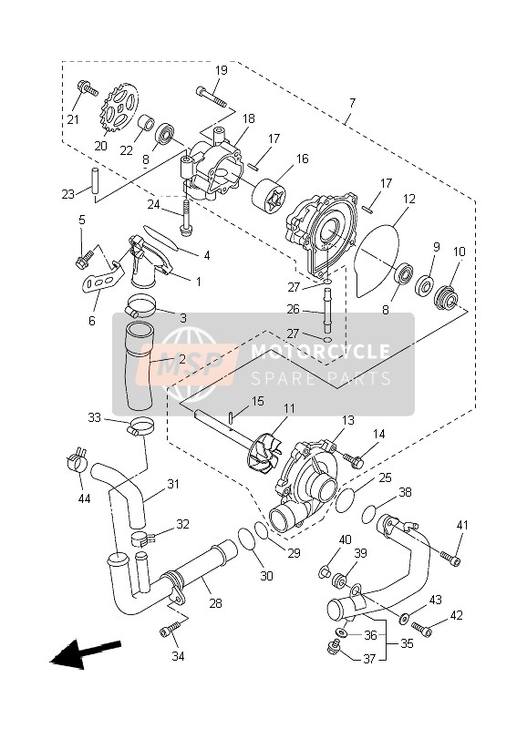 936031707000, Pin, Dowel, Yamaha, 3