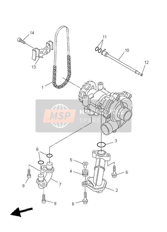 Yamaha YZF-R1 2007 Oil Pump for a 2007 Yamaha YZF-R1