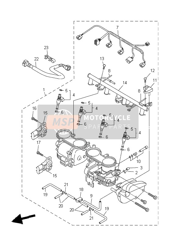 4C8139710000, Tube 1,  Carburant, Yamaha, 0