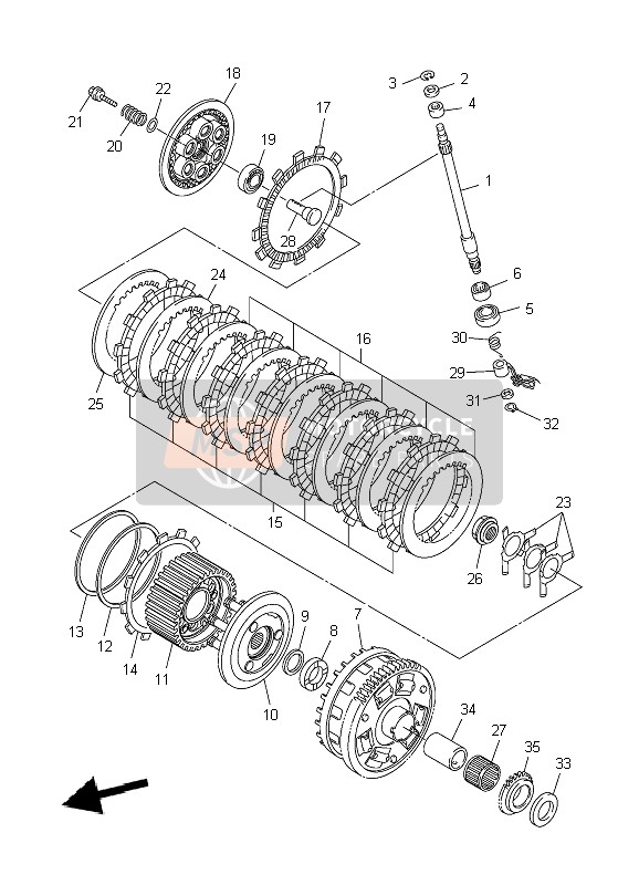 Yamaha YZF-R1 2007 Clutch for a 2007 Yamaha YZF-R1