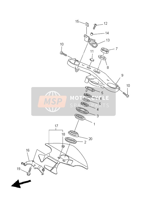 Yamaha YZF-R1 2007 Steering for a 2007 Yamaha YZF-R1