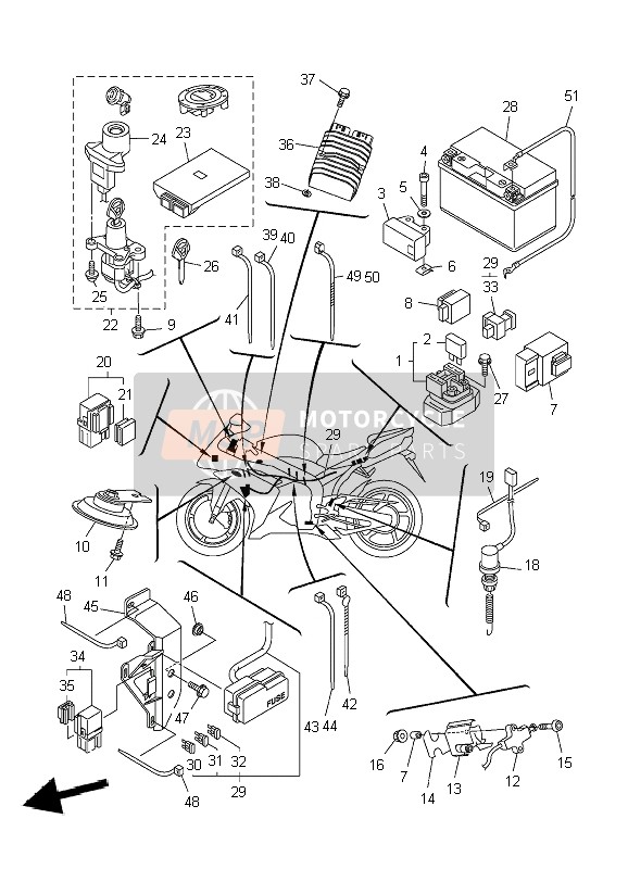 4C88591A0100, Bloc De Control, Yamaha, 0