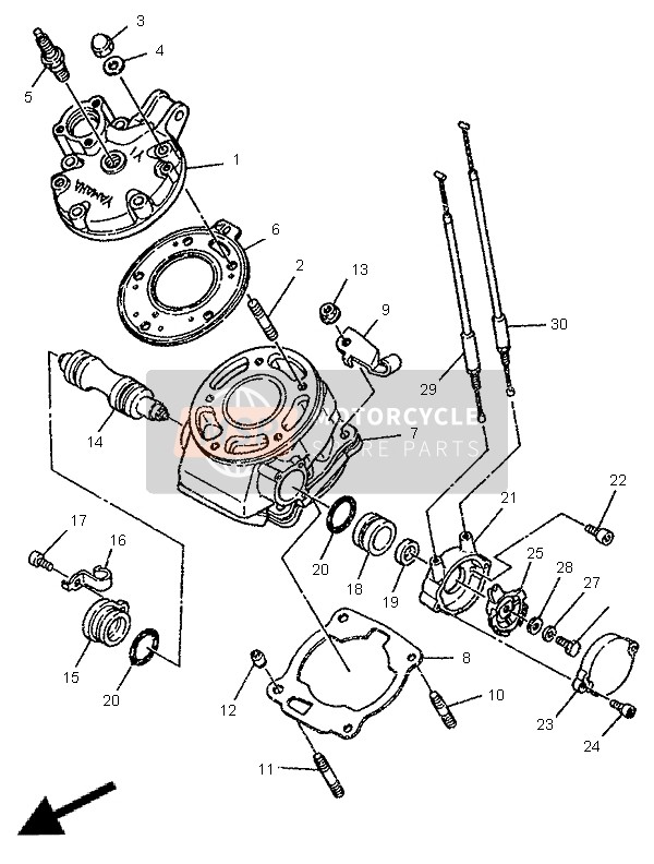 3MB113110000, Cylinder 1, Yamaha, 0