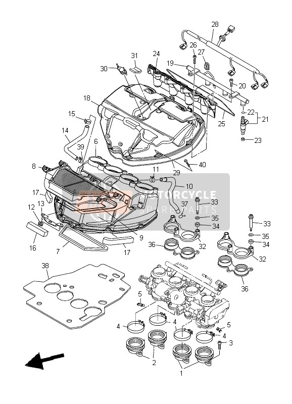 2C0144090000, Tampone                     R6, Yamaha, 0