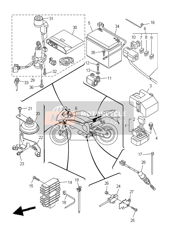 Yamaha YZF-R6 2007 Electrical 2 for a 2007 Yamaha YZF-R6