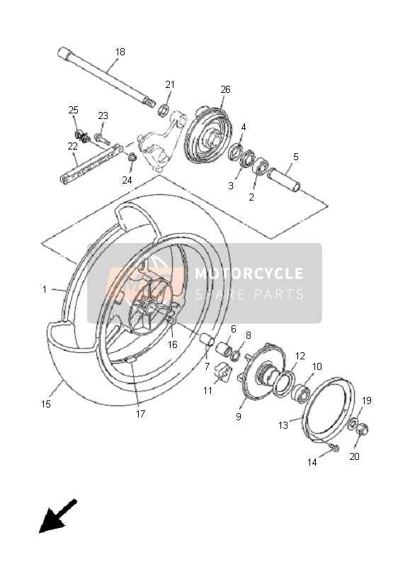 941181707200, Tire(180/55ZR17M/C 73W BT021R), Yamaha, 0