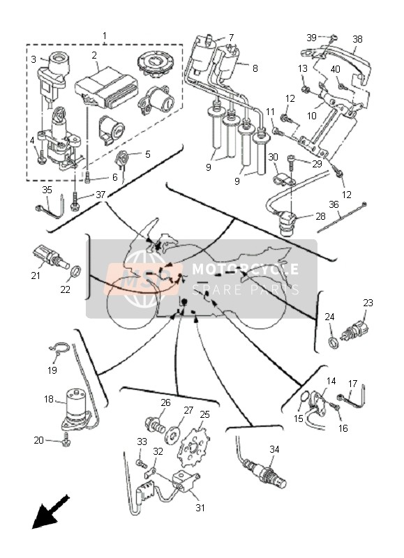 3P6W82504000, Main Sw. Immobilizer Kit, Yamaha, 0