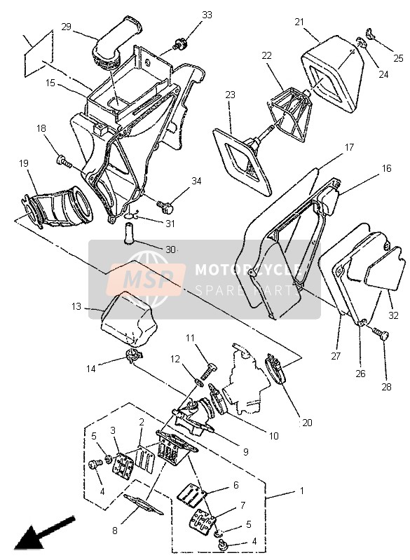 Yamaha DT125R 1998 Admission pour un 1998 Yamaha DT125R