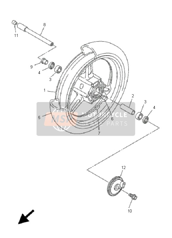 Yamaha FJR1300AS 2008 Front Wheel for a 2008 Yamaha FJR1300AS