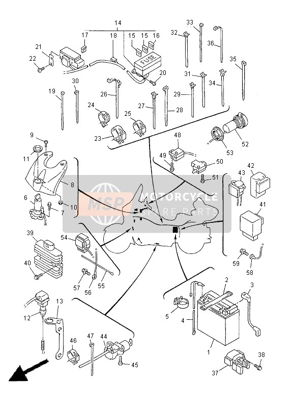 4XY8254B0000, Terminal Comp., Yamaha, 1