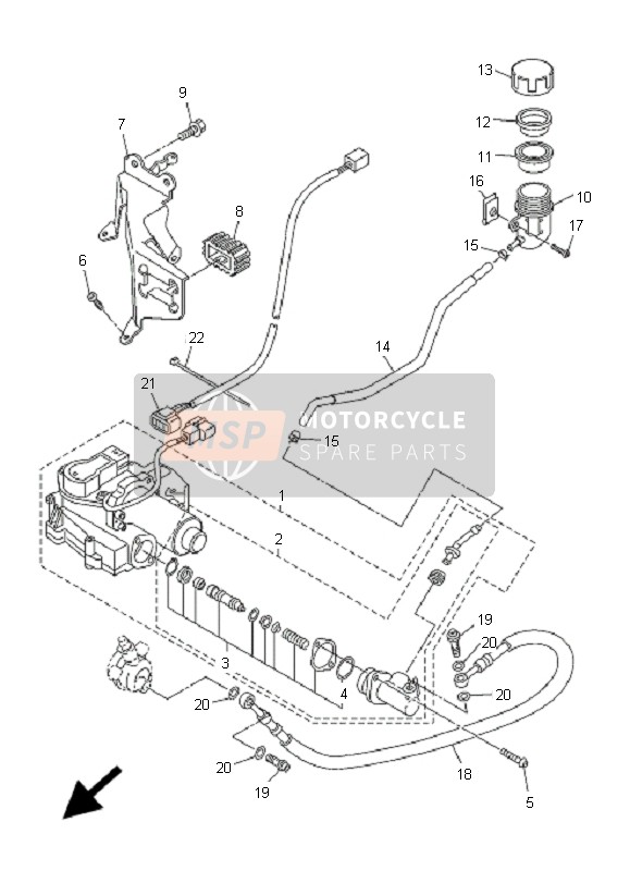 Yamaha FJR1300AS 2008 Actionneur d'embrayage pour un 2008 Yamaha FJR1300AS