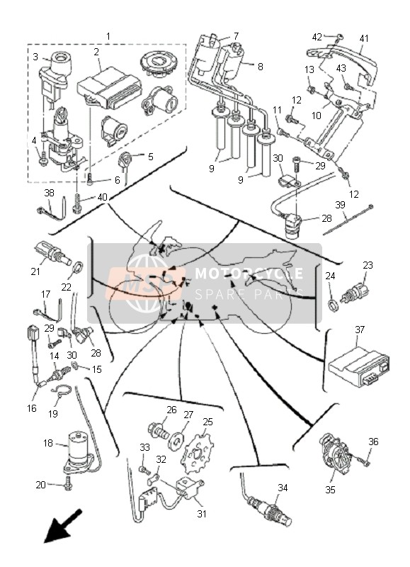 3P62137V0000, Guide, Lucht 2, Yamaha, 2