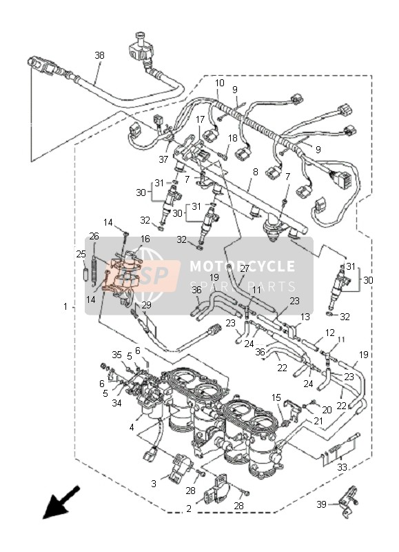 2D1144130100, Support, Yamaha, 0