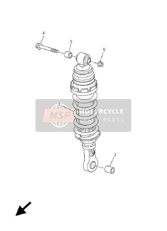 Yamaha FZ1-N FAZER 2008 Sospensione posteriore per un 2008 Yamaha FZ1-N FAZER