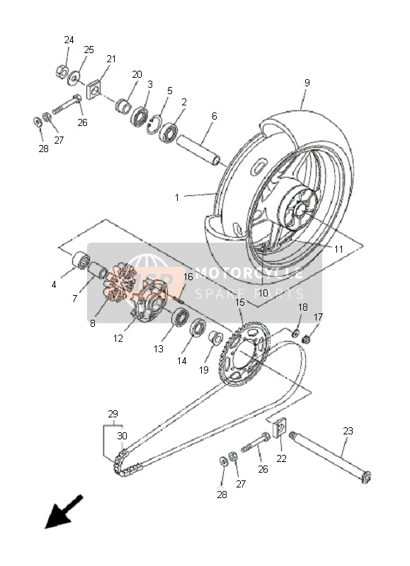 Roue arrière