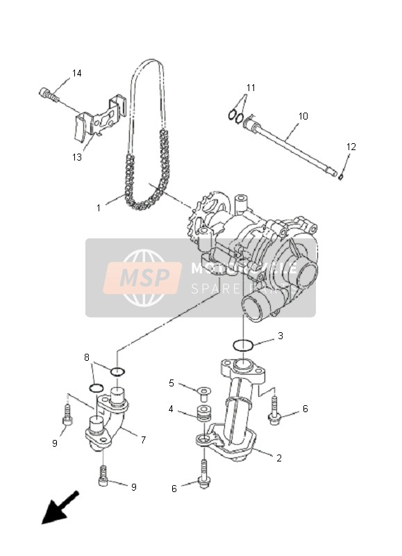 Yamaha FZ1-NA FAZER 2008 Pompa dell'olio per un 2008 Yamaha FZ1-NA FAZER