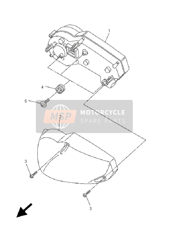 Yamaha FZ1-NA FAZER 2008 Meter voor een 2008 Yamaha FZ1-NA FAZER