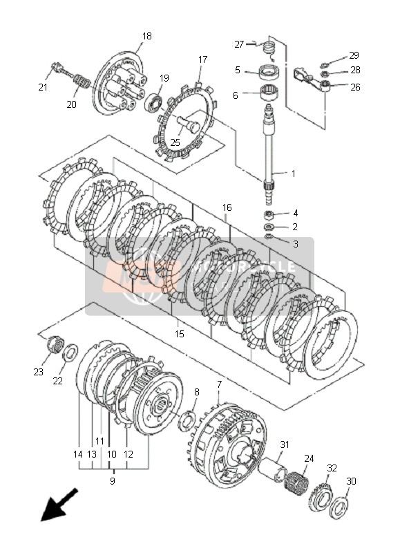 Yamaha FZ1-S FAZER 2008 Embrague para un 2008 Yamaha FZ1-S FAZER