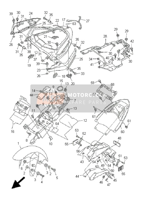 3C32471K00P5, Cover, Tail 1, Yamaha, 0