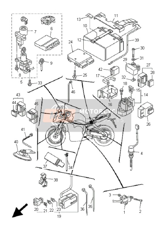 Yamaha FZ1-S FAZER 2008 Electrical 2 for a 2008 Yamaha FZ1-S FAZER