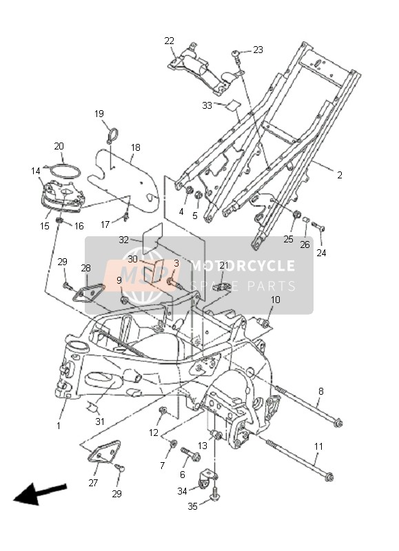 Yamaha FZ1-SA FAZER 2008 Cuadro para un 2008 Yamaha FZ1-SA FAZER