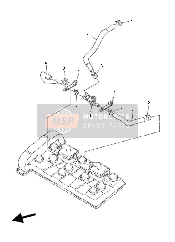 Yamaha FZ6-NAHG 2008 Air Induction System for a 2008 Yamaha FZ6-NAHG