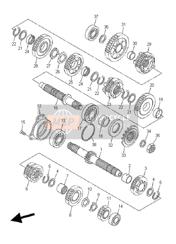 Yamaha FZ6-NAHG 2008 Transmission pour un 2008 Yamaha FZ6-NAHG