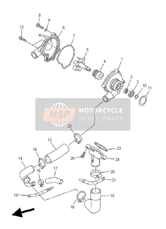 Yamaha FZ6-NHG 2008 Water Pump for a 2008 Yamaha FZ6-NHG