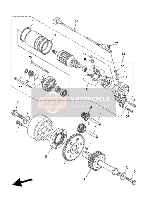 Yamaha MT01 2008 Starter for a 2008 Yamaha MT01